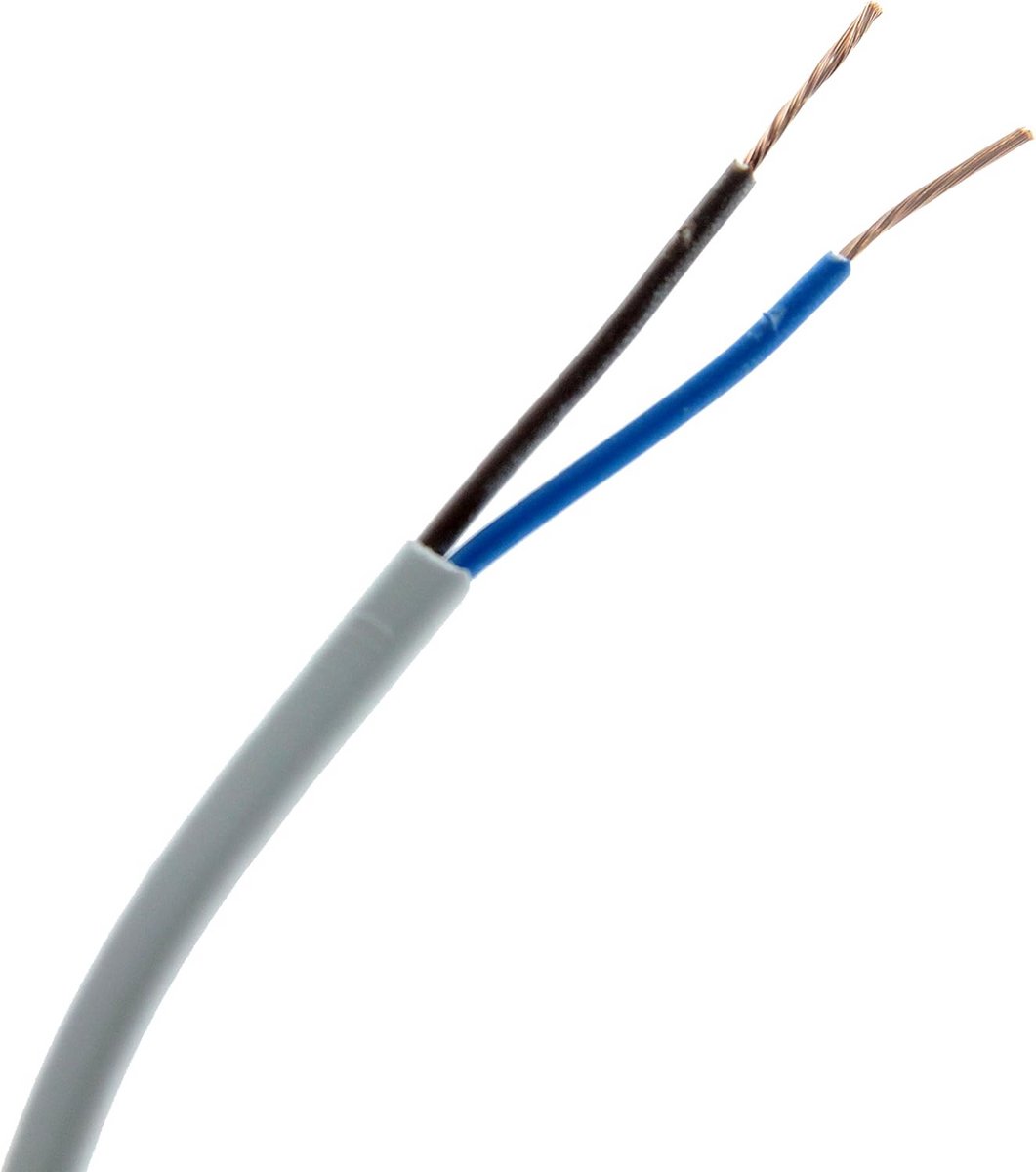 Flexibele Aansluitkabel 0.75mm² 2-aderig Wit
