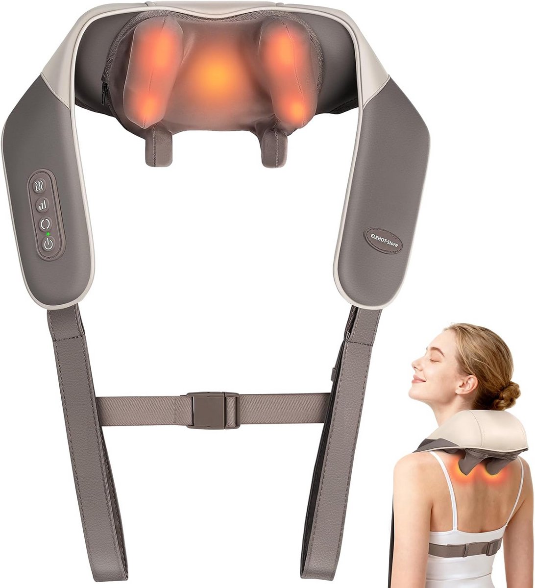 Nekmassageapparaat met Warmtefunctie voor Spierpijnverlichting