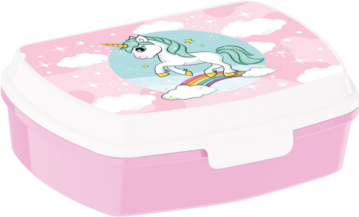 Javoli Unicorn Broodtrommel Roze – Kinder Lunchbox – Kunststof