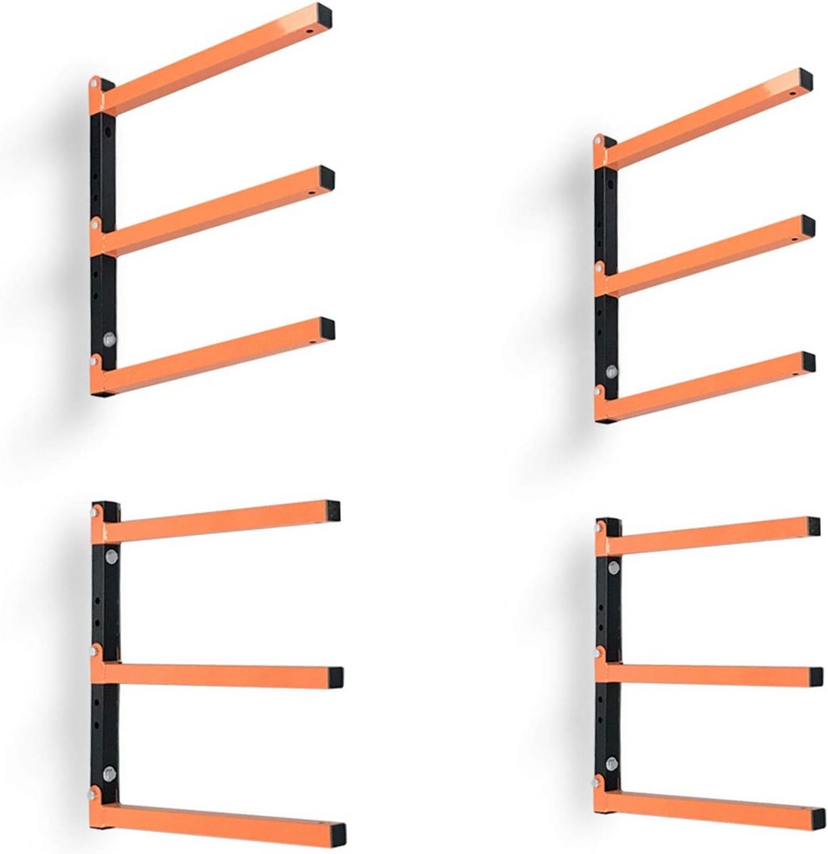 Houten Wandrek Opslag Systeem 3 Niveaus voor Garage en Schuur