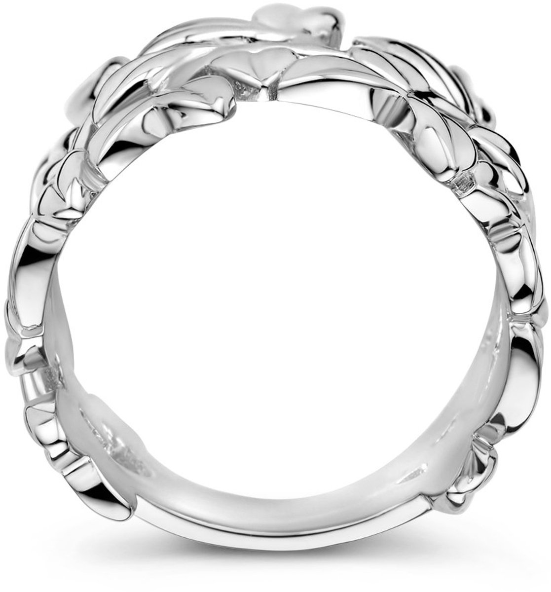 Gerhodineerd Zilver Ring Bladeren 1336769