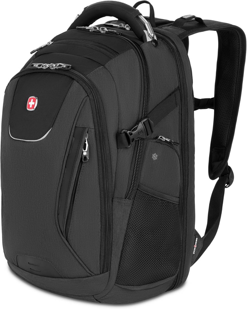 Stevige 18 inch Laptoptas voor Heren - Rugzak met Tabletvak en Organizer