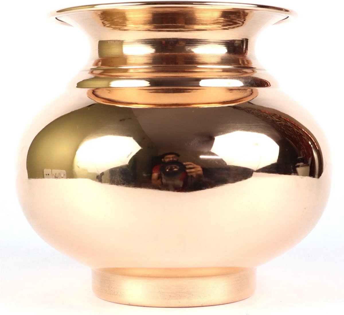 Koperen Lota Kalash Gadvi voor Hindoeïstische Pooja en Gebed