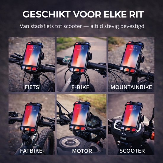 FIBOUND Mobiele telefoonhouder voor op de fiets, waterdicht, universeel, voor motorfiets, scooter, fiets, smartphone, 360° draaibare telefoonhouder voor 6,3 inch smartphone (zwart FIBOUND Mobiele telefoonhouder voor op de fiets, waterdicht, universeel, voor motorfiets, scooter, fiets, smartphone, 360° draaibare telefoonhouder voor 6,3 inch smartphone (zwart