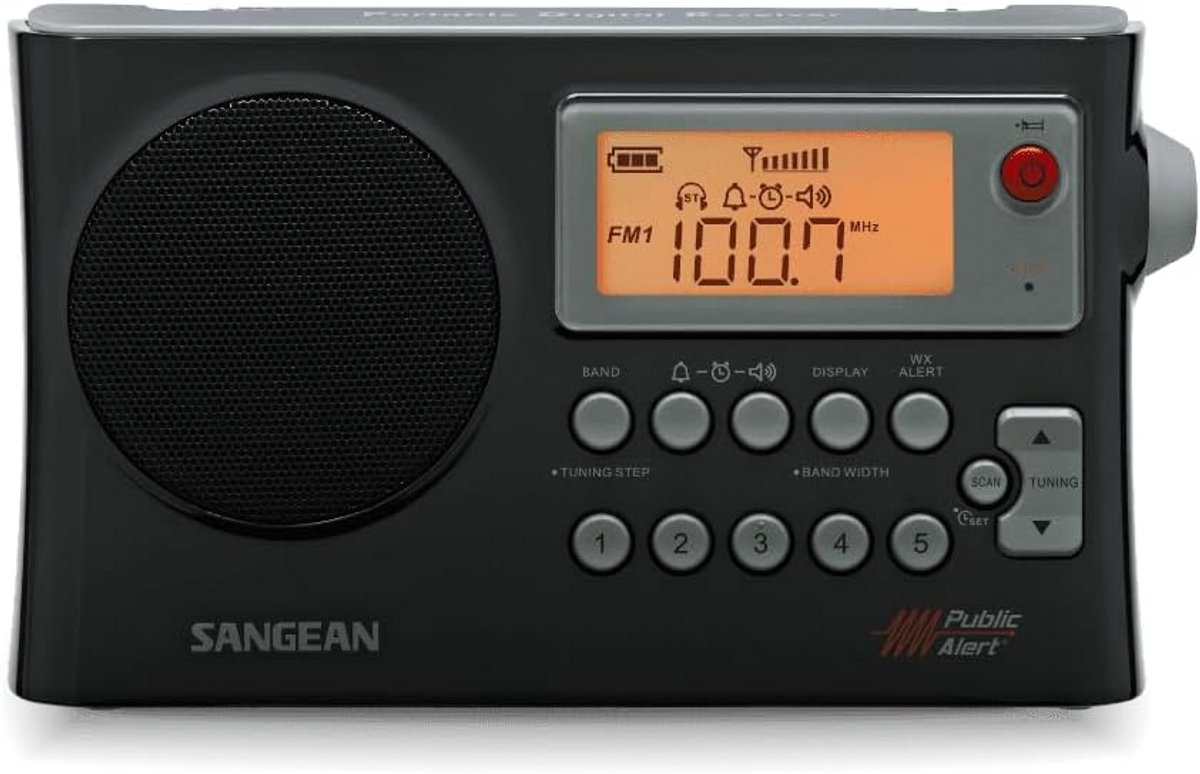 Draagbare AM/FM Radio met Weeralarm en Auto Tracking