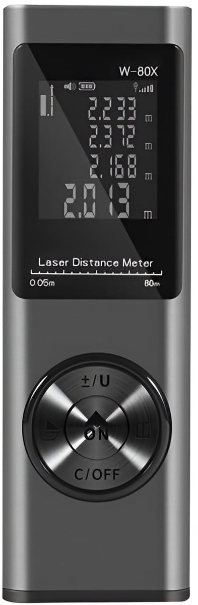 iFoulki 80m laser afstandsmeter, USB-C opladen, zeer nauwkeurige elektronische liniaal, mini draagbare infrarood afstandsmeter