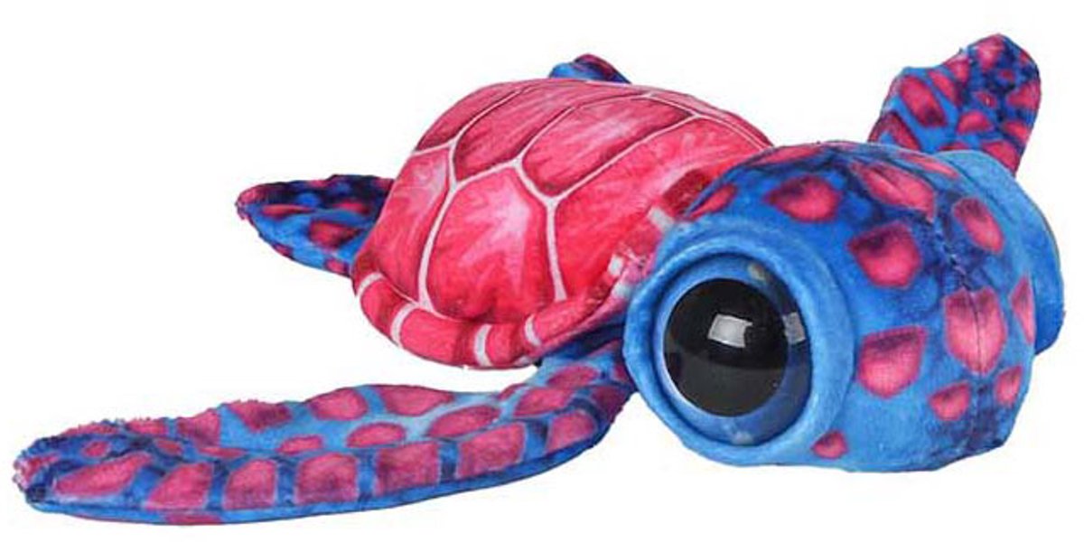 Schildpad knuffel pluche roze 18cm - zachte pluche speelgoed knuffel.