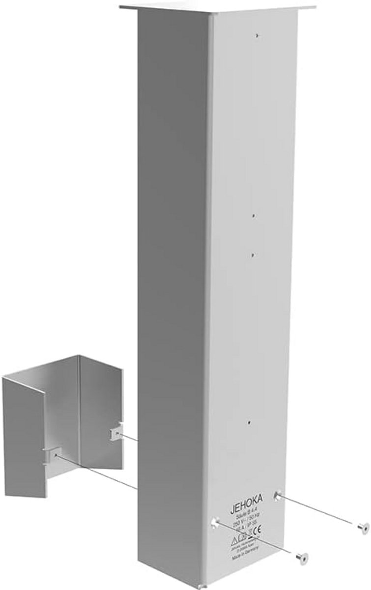 Buitenstopcontact Zuil RVS met Schakelaar en Verlichting - IP55 Weerbestendig