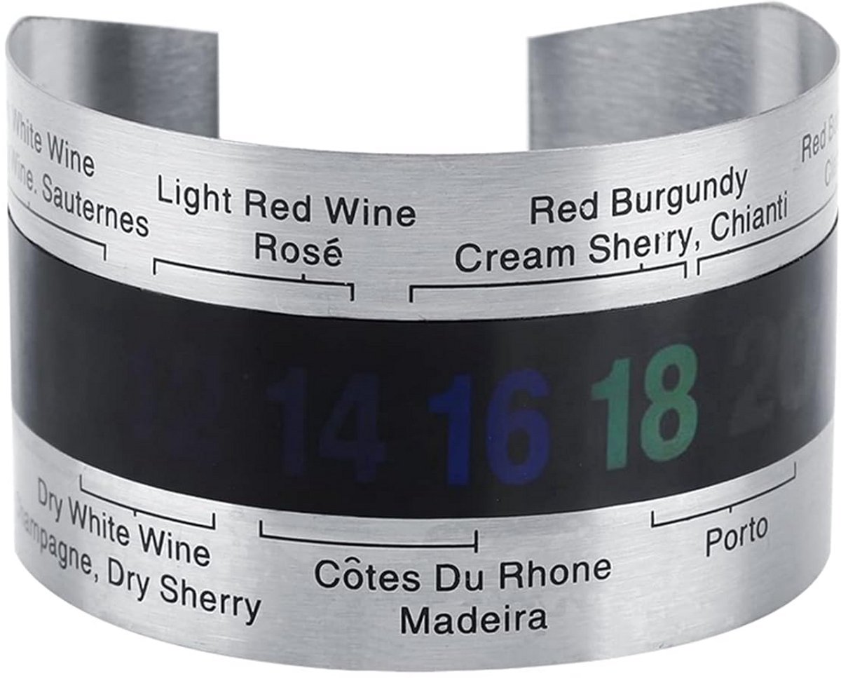 Roestvrijstalen Armband Thermometer voor Wijn, Bier en Dranken | Temperatuursensor