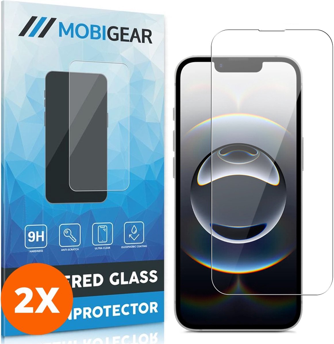 Mobigear Screenprotector geschikt voor Apple iPhone 17e Glazen | Mobigear Screenprotector - Case Friendly (2-Pack)