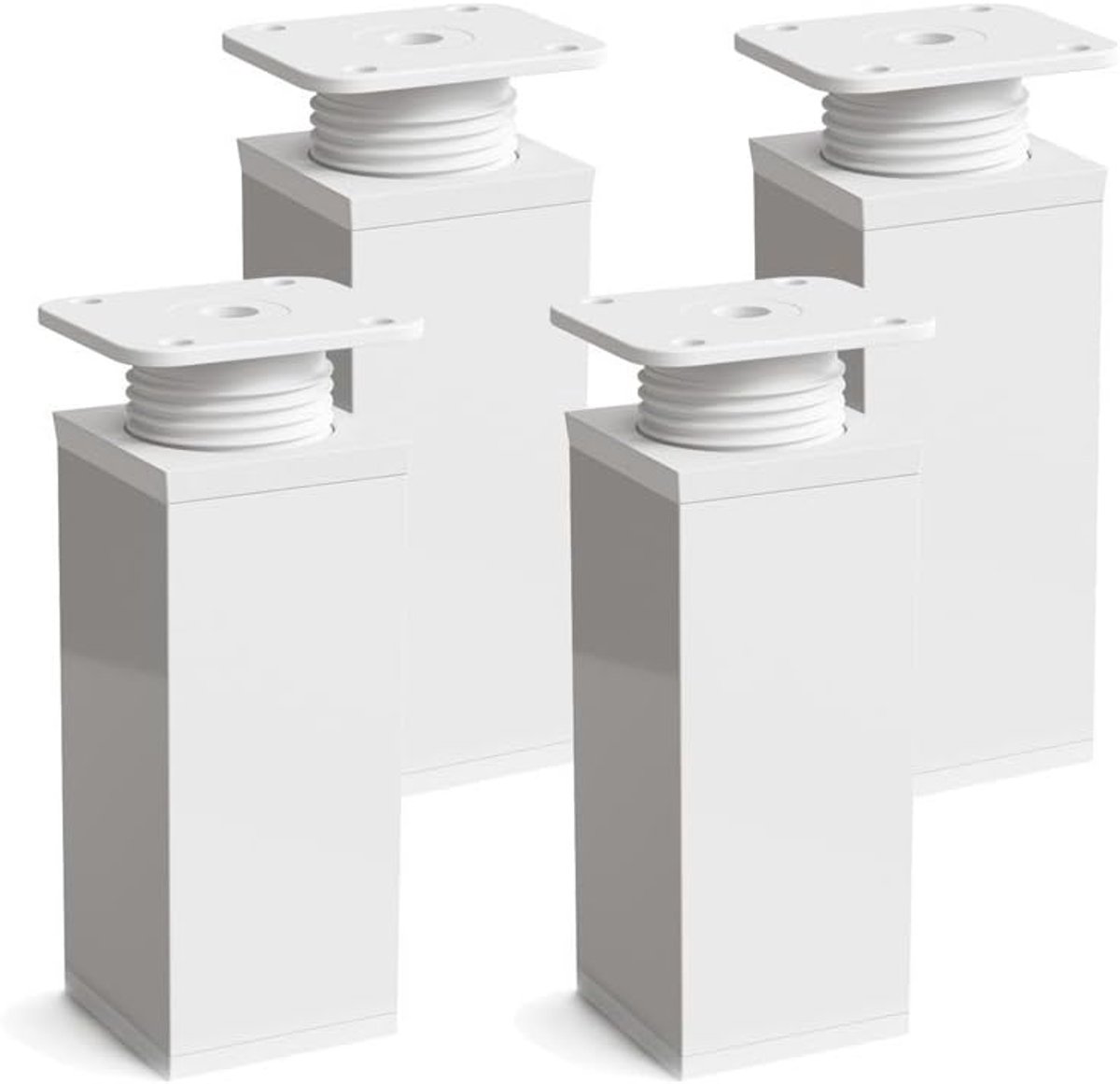 Meubelpoten - bankpoten - stoelpoten - meubelpoten set van 4 - meubelpoten Wit - Tafelpoten van Aluminiumlegering - 100mm - van Imperatoris