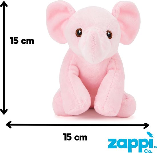 Roze Knuffel Olifant Pluche Dier Zacht en Knuffelbaar Cadeau van Merkloos — afbeelding 3
