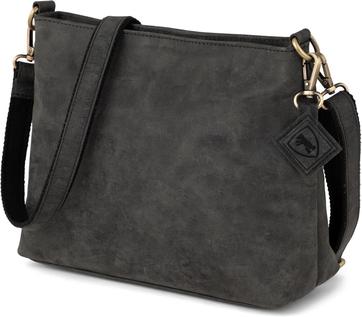 Grote Leren Schoudertas voor Dames - Vintage Crossbody Handtas