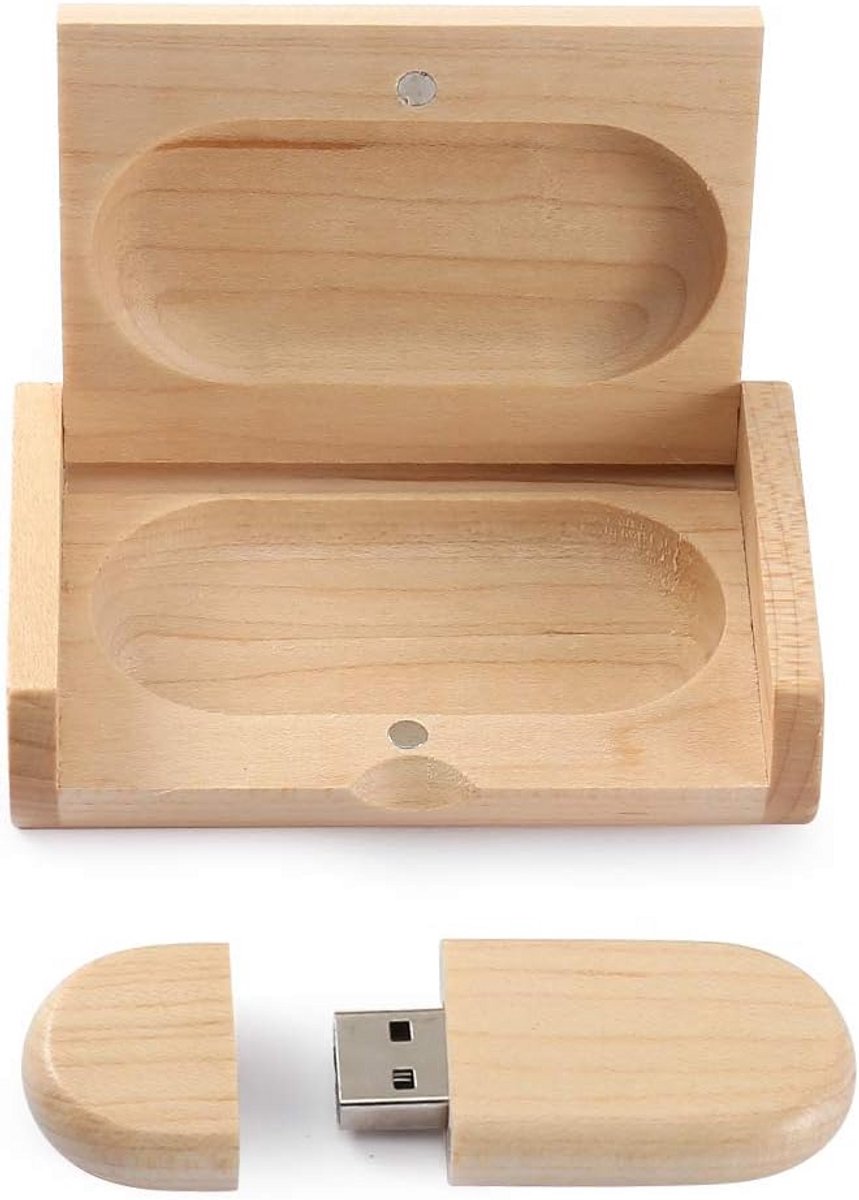 Houten USB-stick 2.0 met Geschenkdoos 64 GB