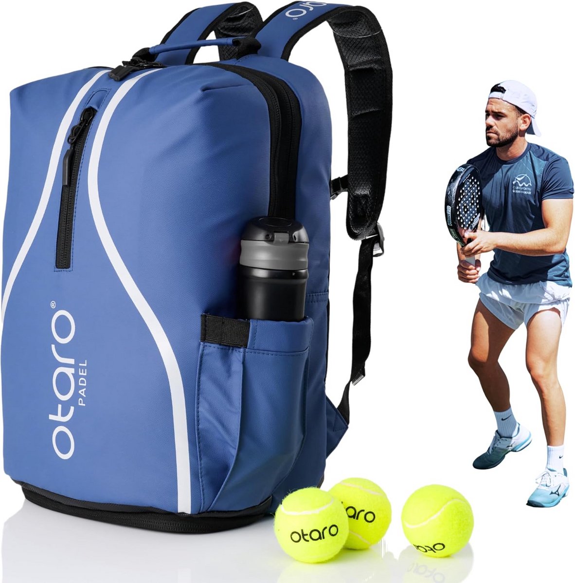 Ruime Padeltas (35L) voor 2 Rackets en Accessoires - Hoogwaardige Indeling