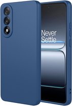 MobyDefend Hoesje - Geschikt voor OnePlus Nord 5 - Matte Siliconen Backcover - Blauw