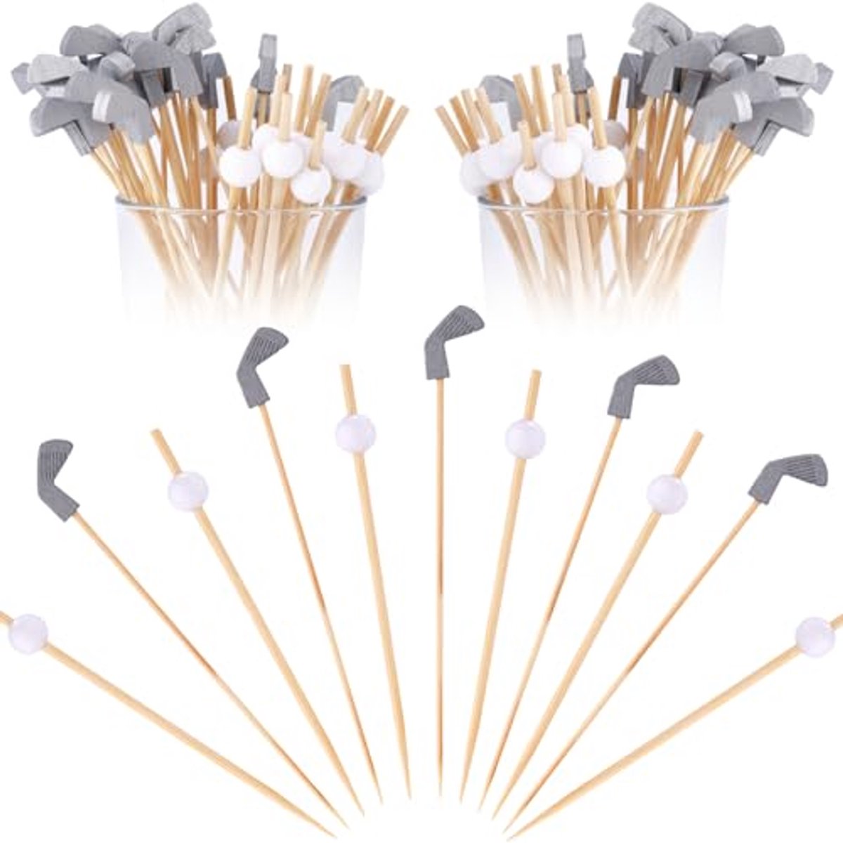 Golf Cocktailprikkers - Tandenstokers met Golfthema - 200 Stuks
