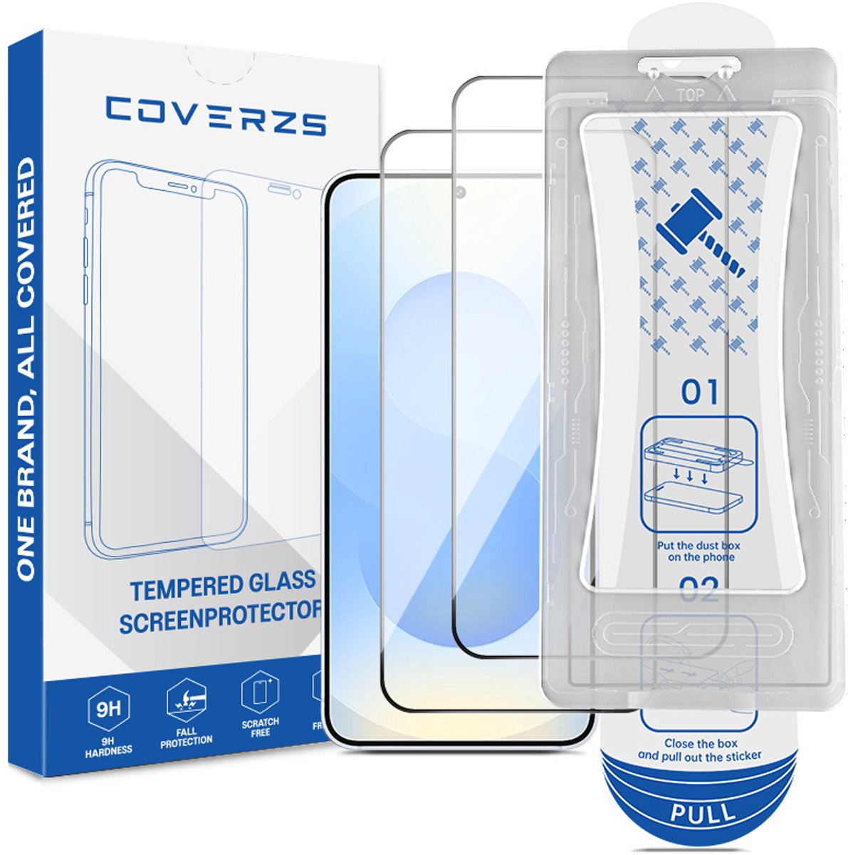 Coverzs Screenprotector - Geschikt voor Samsung Galaxy S26 - Tempered Glass - Met Montage Frame (2-Pack)