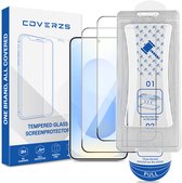 Verpakking van Coverzs screenprotectors met 2 protectors en een montageframe.