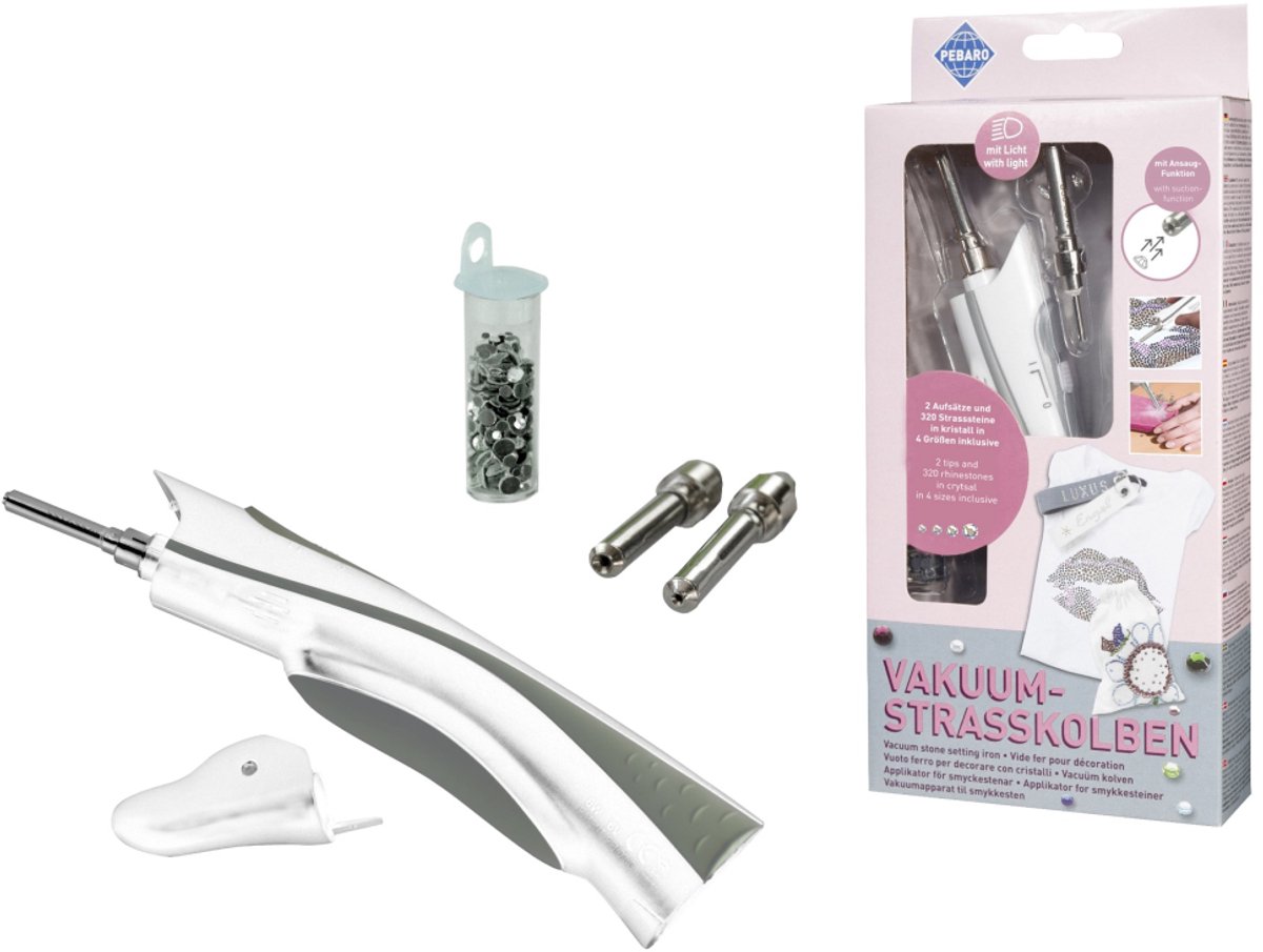 Pebaro vacuum strassstenen applicator set voor knutselen en decoratie.