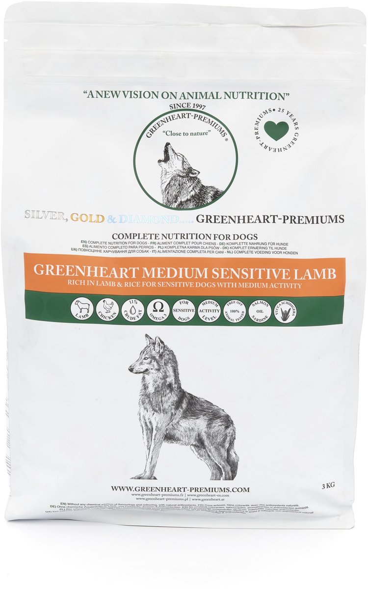 Greenheart hondenvoer Medium Sensitive Lamb 3 kg - Hond