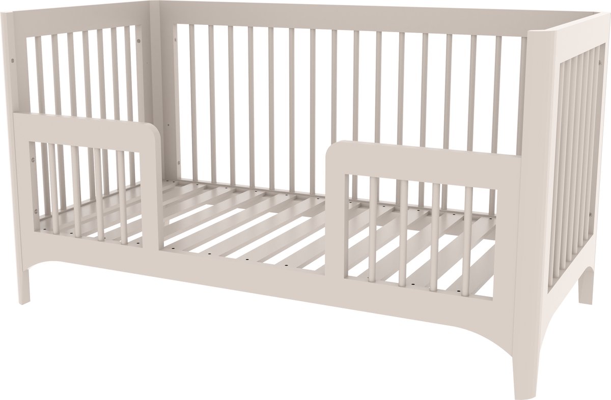 Born Lucky Nordic Meegroei Babykamer 2 Delig Compleet – Baby bed 70x140 cm & Commode – Beige – foto 5