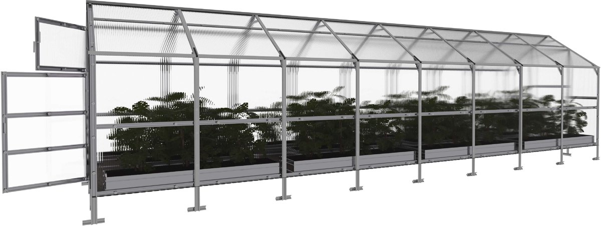 Klasika Polycarbonaat tuinkas 2,35x8m 18,8m² Bernard