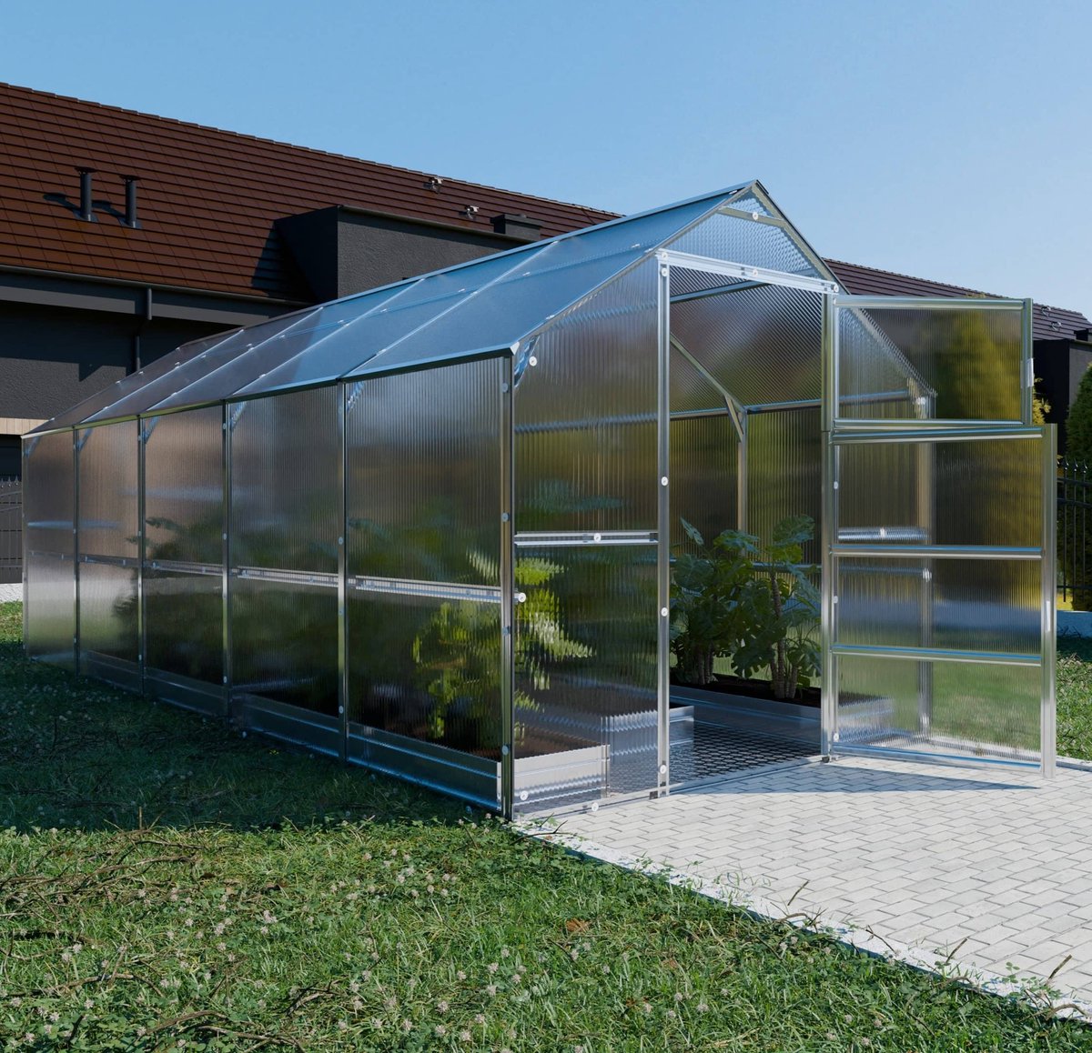 Klasika Polycarbonaat tuinkas 2,35x5m 11,75m² Bernard