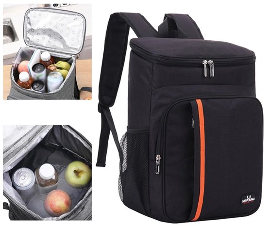 Koelrugzak 22 Liter - Waterdicht - Geschikt voor 24 Blikjes - 4 Laags Geïsoleerde koeltas rugzak - lunchtas - Donker Blauw van Merkloos — afbeelding 3