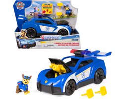 PAW Patrol - Search & Rescue - Chase Politieauto - Met figuur, licht, geluid & 2 projectielen - Speelgoedvoertuigen