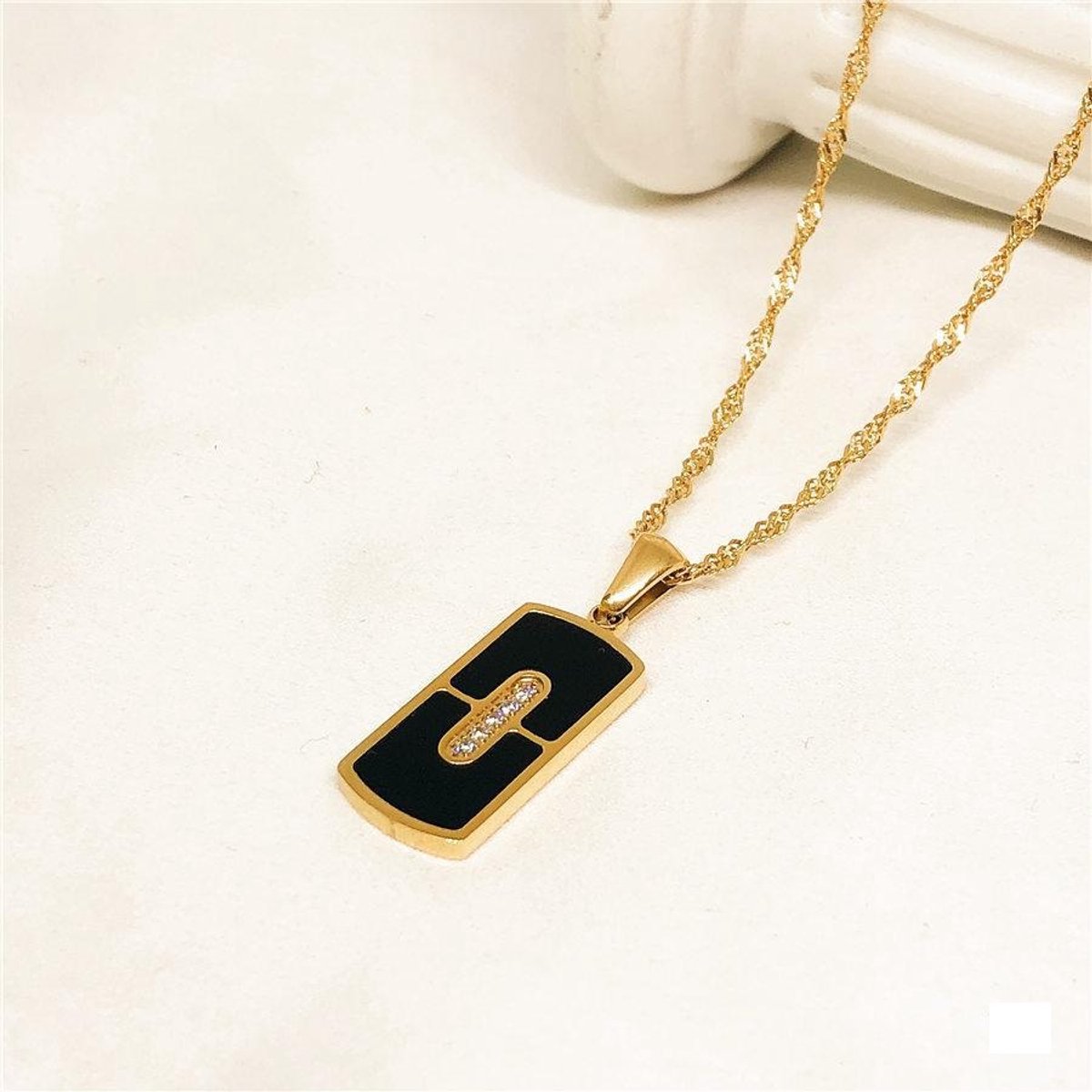 Ketting Si Amor Sieraden NDLT0595-G-B Roestvrij Staal Kleur Goud