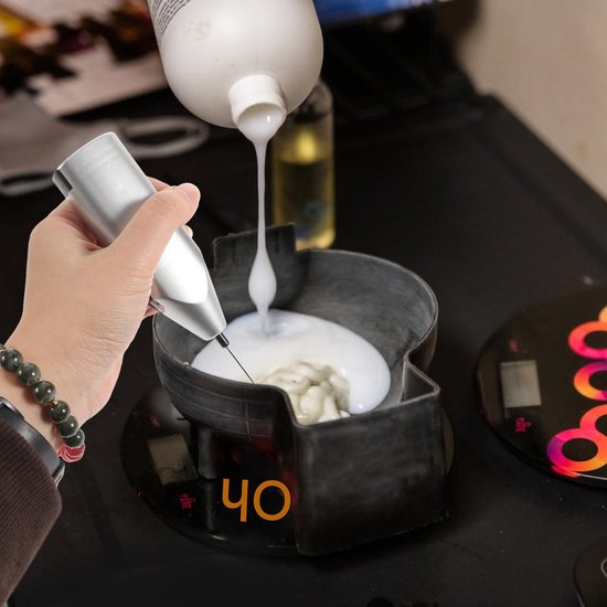 Handmixer - Handmixer - Elektrisch Voor Haarkleurenmengsel En Haarkleurcrème - 1 Stuk - Zilverkleurig van Merkloos — afbeelding 4