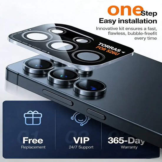 Torras Camera Lens Protector TORRAS LensGuard Geschikt voor Samsung Galaxy S26 Ultra - Camera Lens ...
