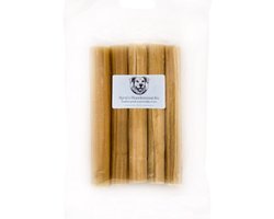 Kyra’s Hondensnacks Geperste Kauwstaven van Runderhuid (5st) - 12,5cm - Compact Hondenbot - 100% Natuurlijk - Gebitsreinigend - Stevig Tussendoortje