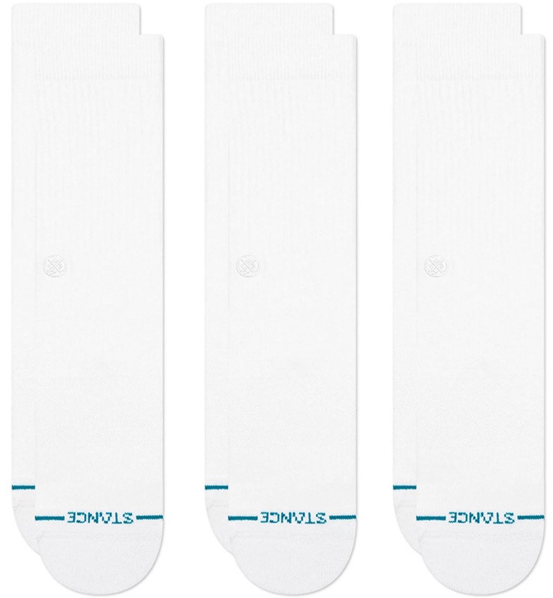 Stance heren casual 3P sokken icon wit II