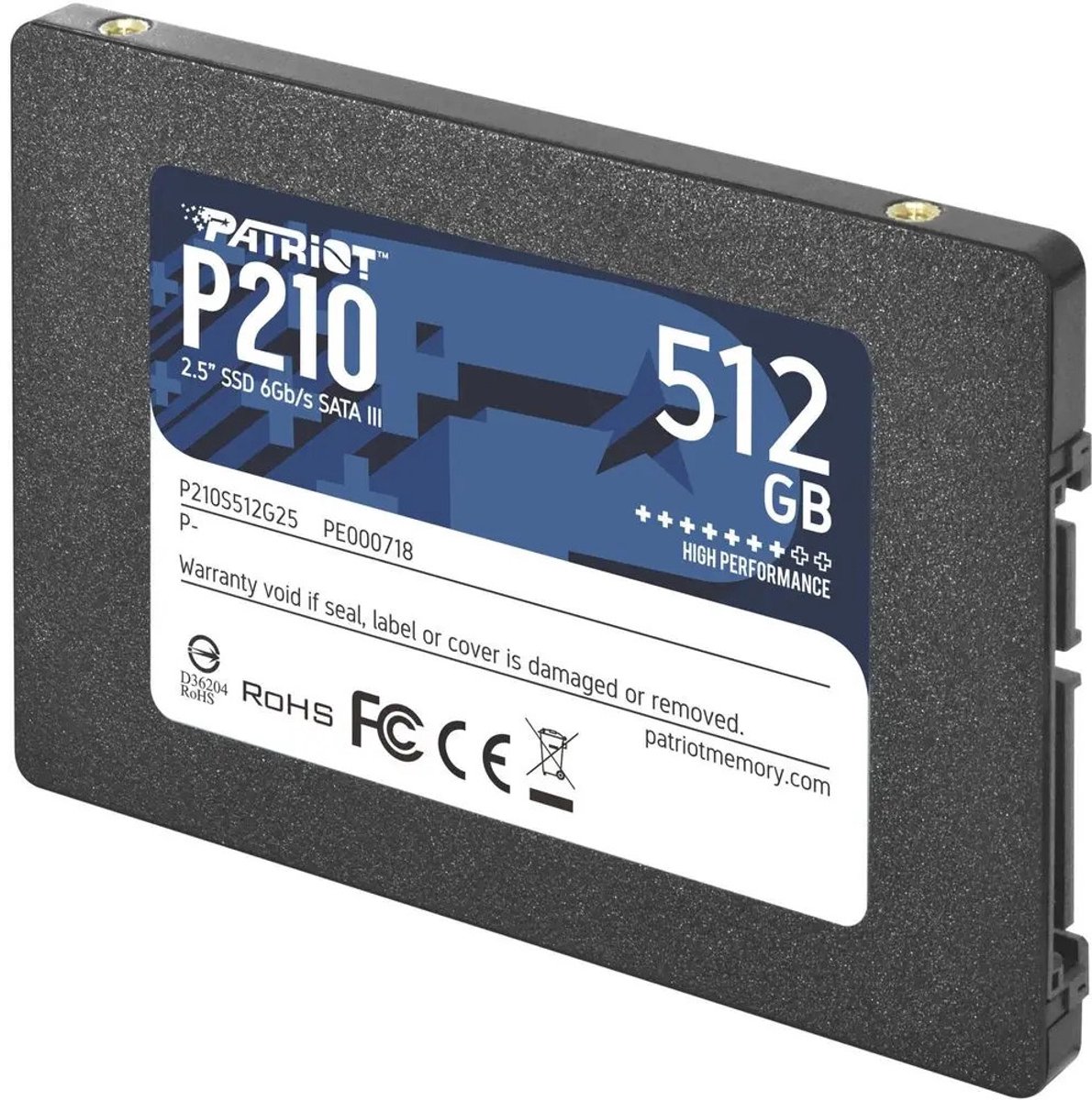 Patriot P210, 512 GB P210S512G25, SATA III