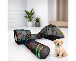 Unyqoos® Veelzijdige 4-in-1 Draagbare Kattenren met Tent en Tunnel voor Buiten