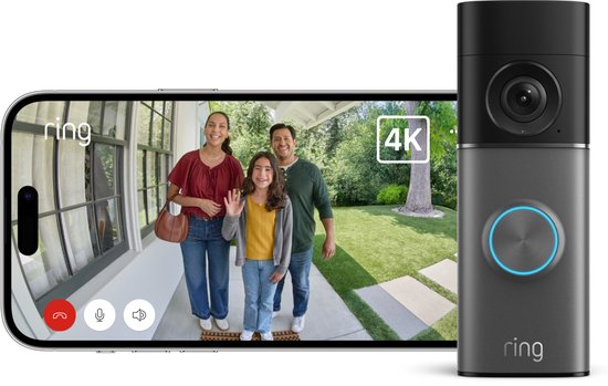Ring Bedrade videodeurbel Pro (nieuwste generatie) - Zilver - Vaste Aansluiting - 4K video