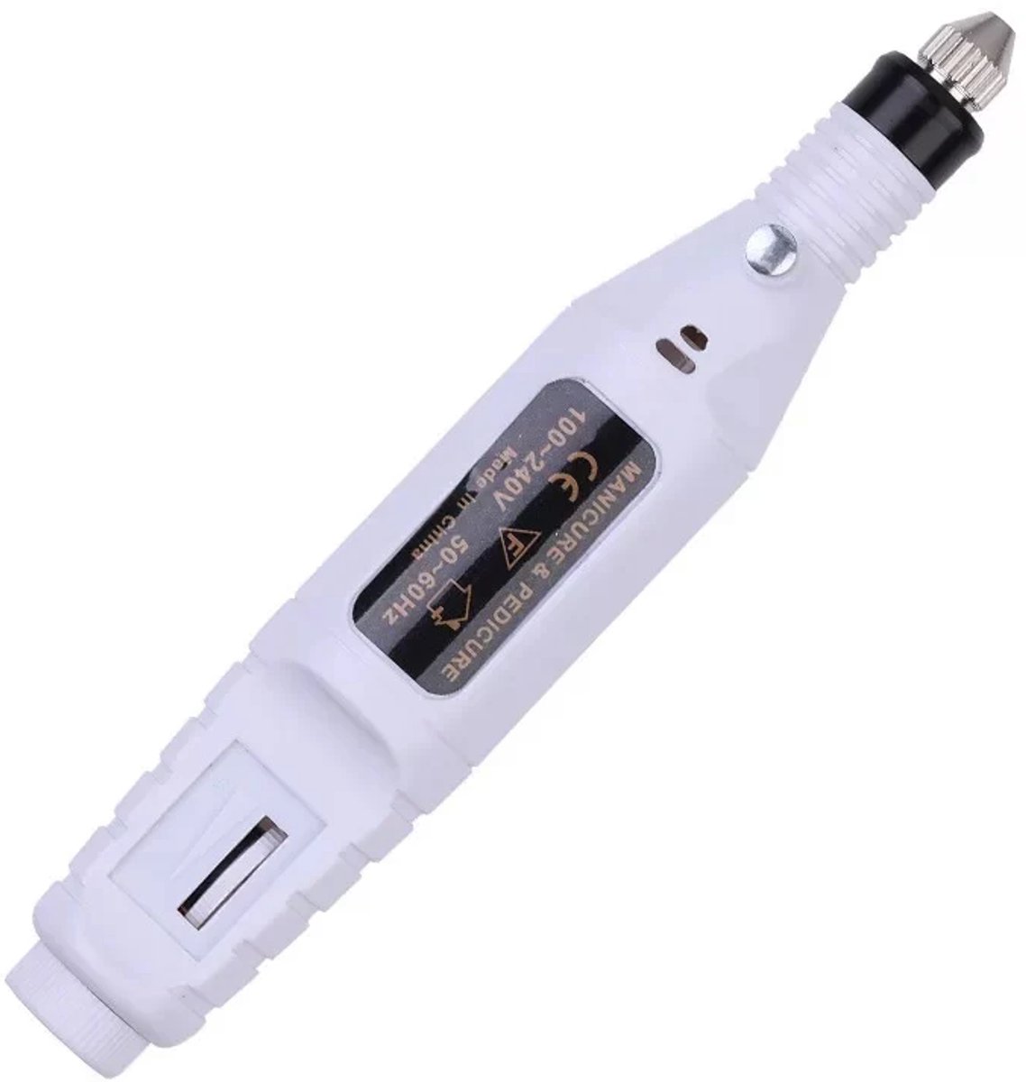 ZAZITEC Elektrische Nagelfrees / Detail Carver – Wit uitvoering met 9-12V Adapter – Variabele Snelheid (3.000–20.000 RPM) voor Carving, Engraving, Routing, Grinding, Sharpening, Sanding, Polishing en Drilling
