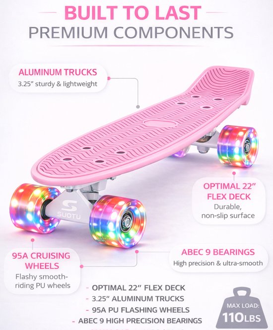 Kindersneakers met led-wielen, skateboardschoenen met 4 wielen Kindersneakers met led-wielen, skateboardschoenen met 4 wielen