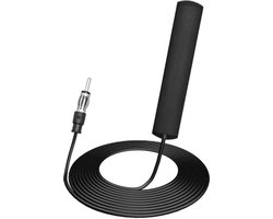 Universele FM/AM Radio Antenne voor Auto - Inclusief raam montage - 85~112MHz - Autoradioantenne - 5 meter draad - Plug and Play - Ongestoord Muziek Luisteren