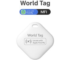 Mini GPS Tracker - Geschikt voor volgen Live Locatie via Find My (iOS) - Alleen geschikt voor Apple, niet geschikt voor Android - Sleutelzoeker voor Fiets, Auto, Koffer, Hond & Meer - Gecertificeerd - Wit