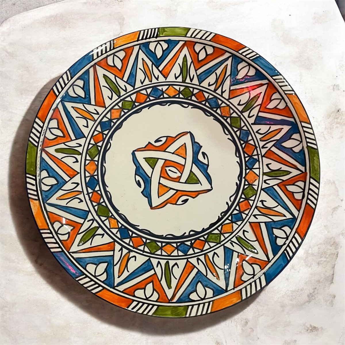 Exclusief Marokkaans Artisanaal Bord uit Fez – Handgemaakt Keramiek & Luxe Decoratie - 1st