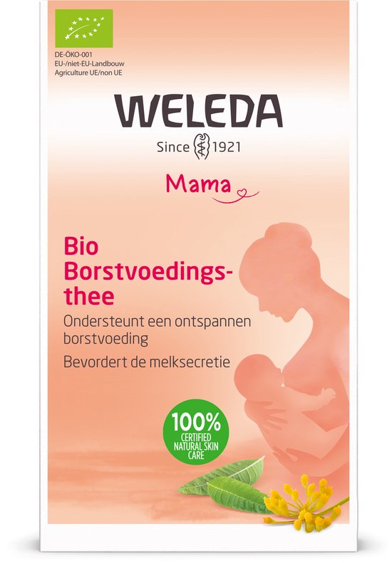 WELEDA Bio Borstvoedingsthee - Fenegriek, Venkel, Anijs en Karwij - Citroenverbena - Ondersteunt een ontspannen borstvoeding - 20 zakjes