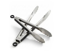 BARDI 2 Delige Premium RVS Keukentang- Multifunctionele Keukentang set 23CM & 30CM - Vleestang - Serveertang - Salade Tang - Tangenset - keuken tangen - Hittebestendig & Vaatwasserbestendig.