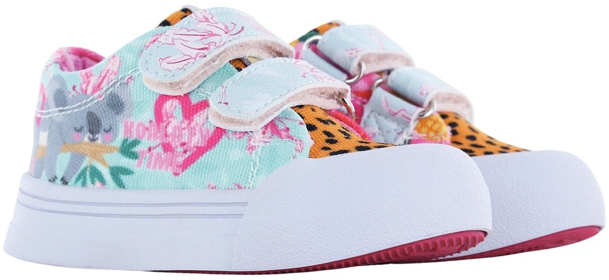 Sneakers | Meisjes | Green Pink | Canvas | Go Banana's | Maat 24