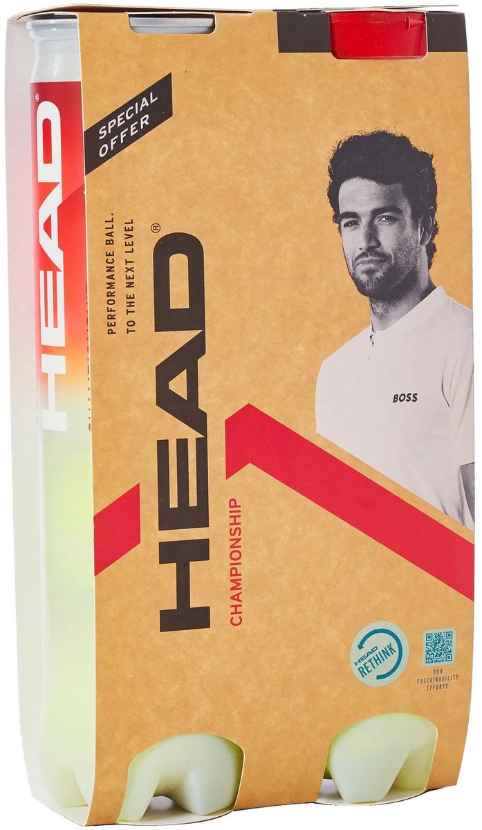 Head Championship tennisballen 2x 4 stuks Geel