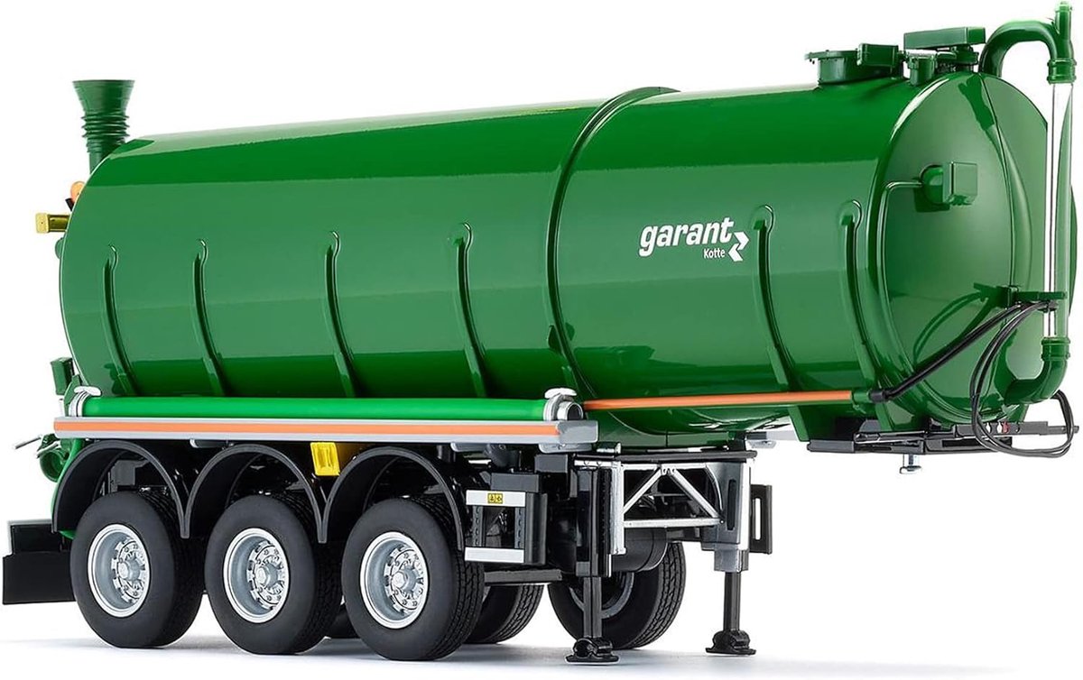 WIKING 077656 Kotte tankoplegger garant TSA 30.000, Model, 1:32, Metaal/Kunststof, vanaf 14 jaar, Talrijke functies, Uittrekbare steunen, Functionele lift-as, Groen (Grasgroen)