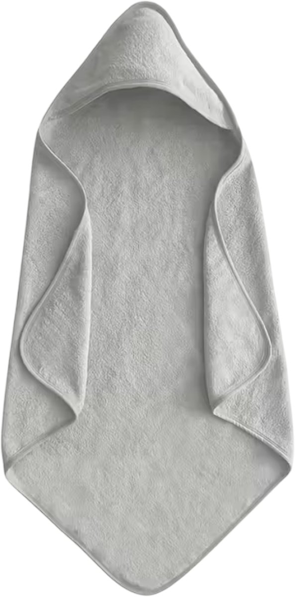 Coral Fleece Badcape - 80x80cm - Grijs Baby Badcape - Zacht en Warm - Capuchon