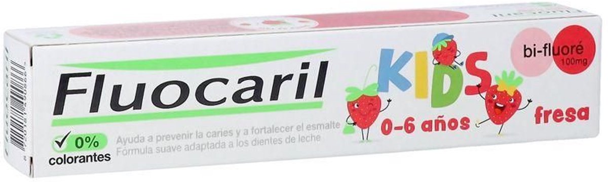 Fluocaril Bi-Fluoré Kids aardbei Tandpasta 75ml